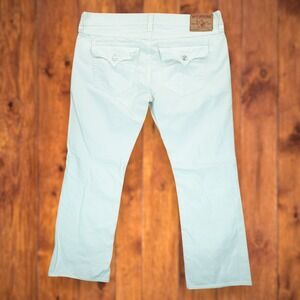 Vintage True Religion White Y2K Ricky Relaxed Straight Pants Size: 44